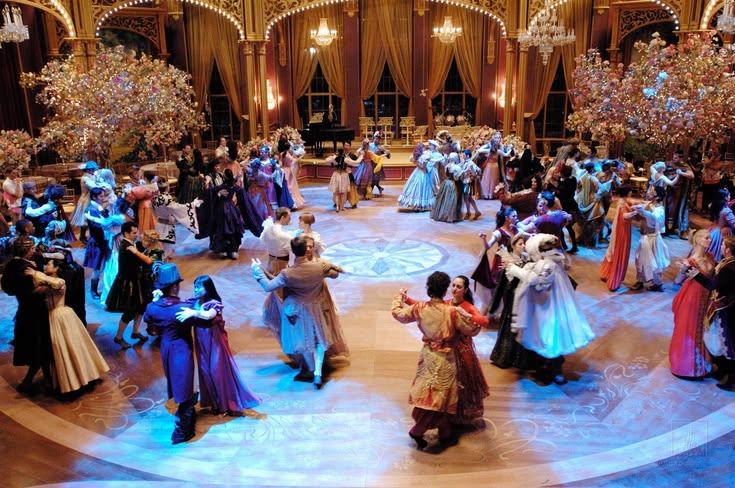 Colorful ballroom attire in Enchanted
